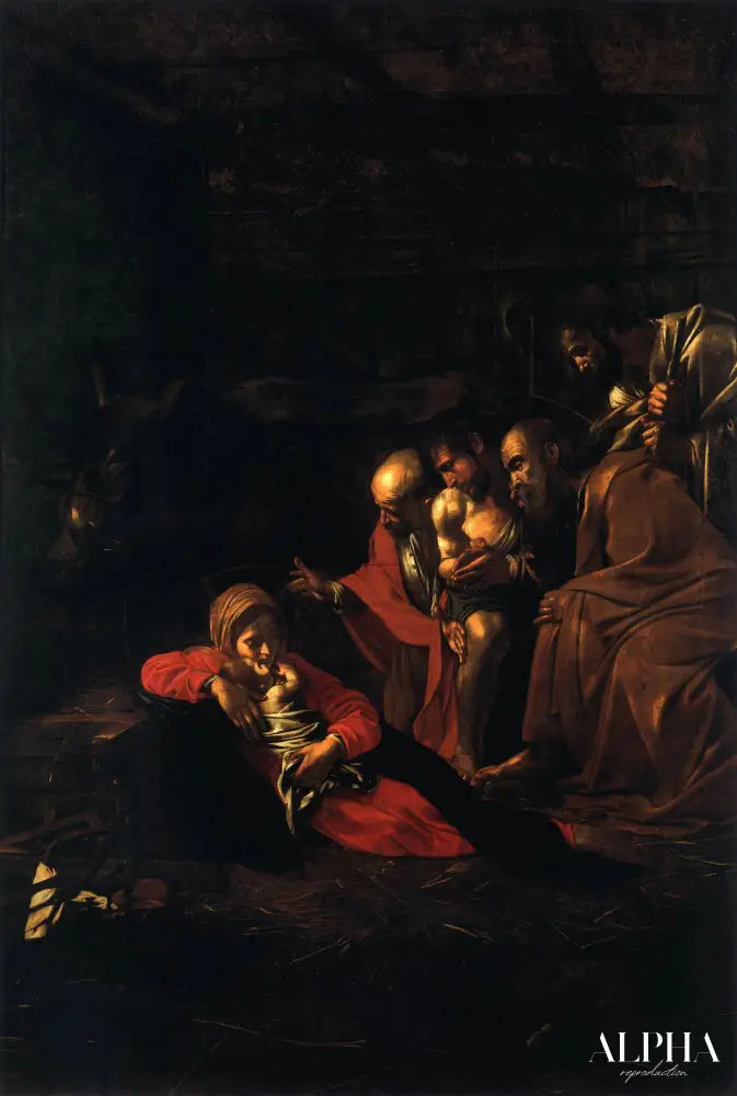 Adoration des bergers - Caravage - Reproductions de tableaux et peintures haut de gamme