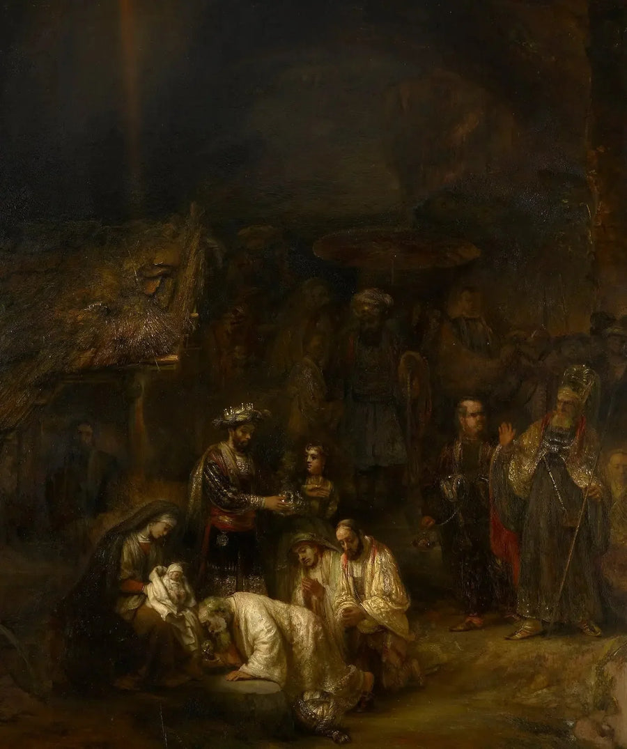 Adoration des Mages - Rembrandt image 1 copie peinte à la main à l’huile