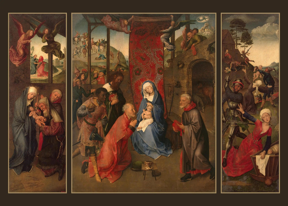 Adoration des Mages (Triptyque) - Hugo van der Goes image 1 copie de tableau peinte à la main