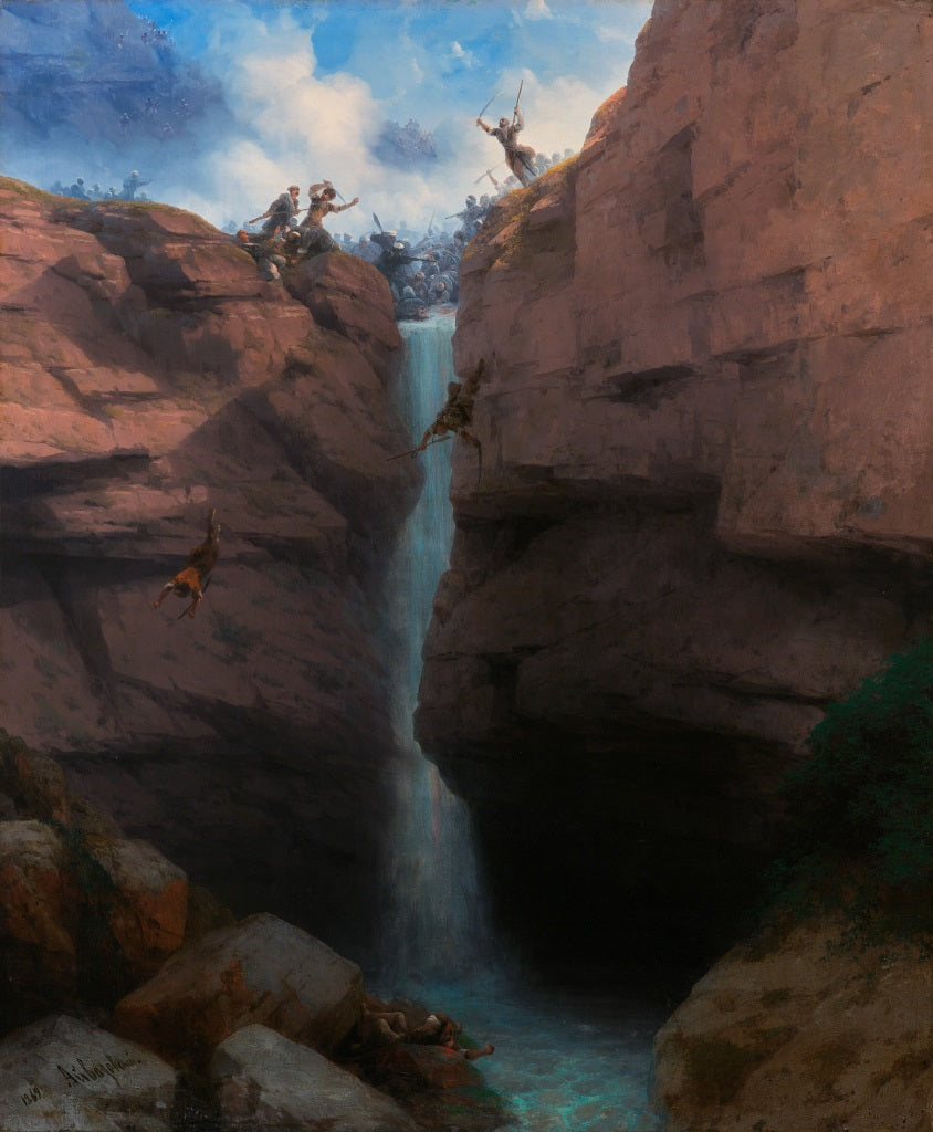 Affrontements entre les Chirvans et les Mourides à Gunib - Ivan Aïvazovski - Alpha Reproduction