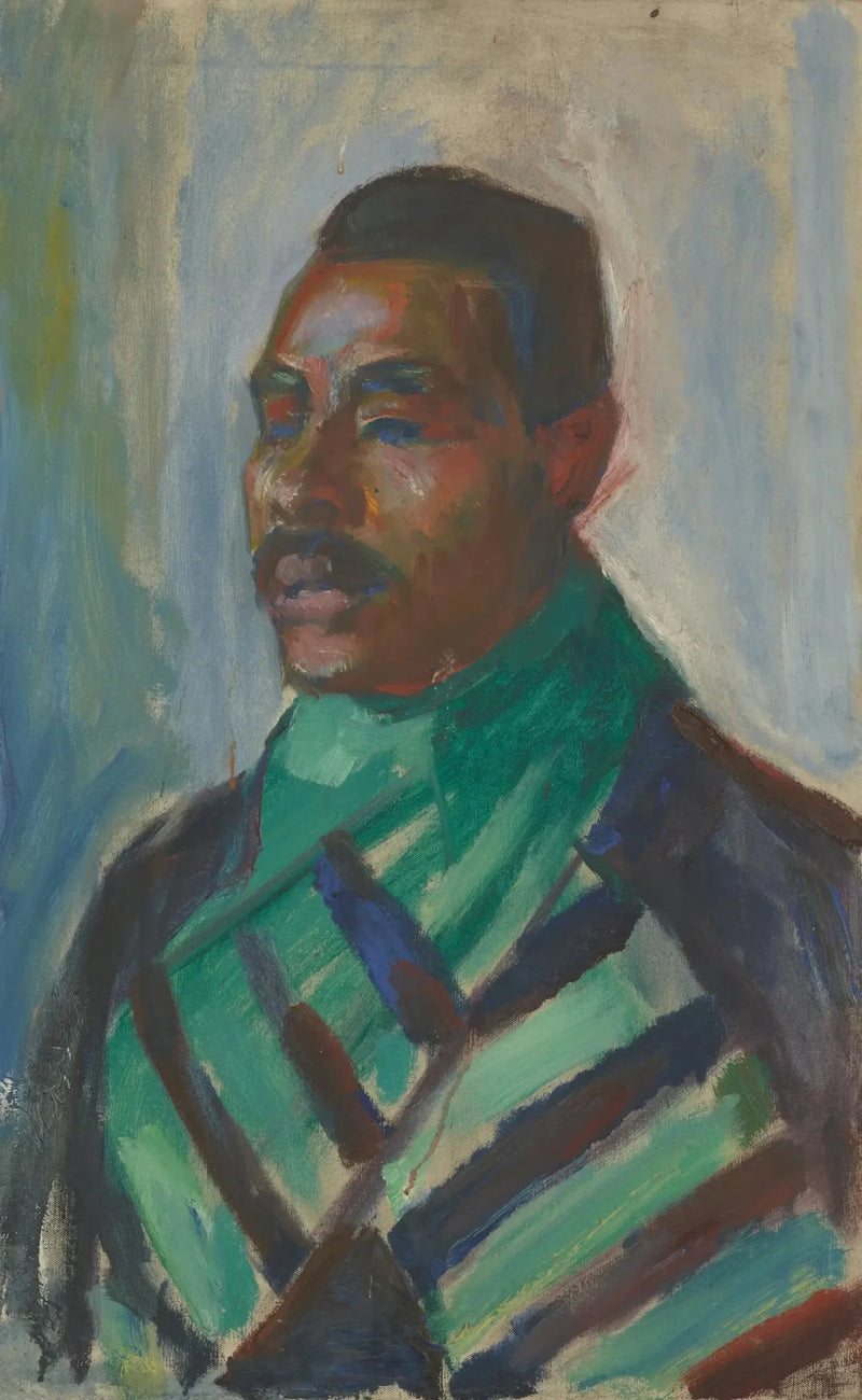 Africano con sciarpa verde - Edvard Munch