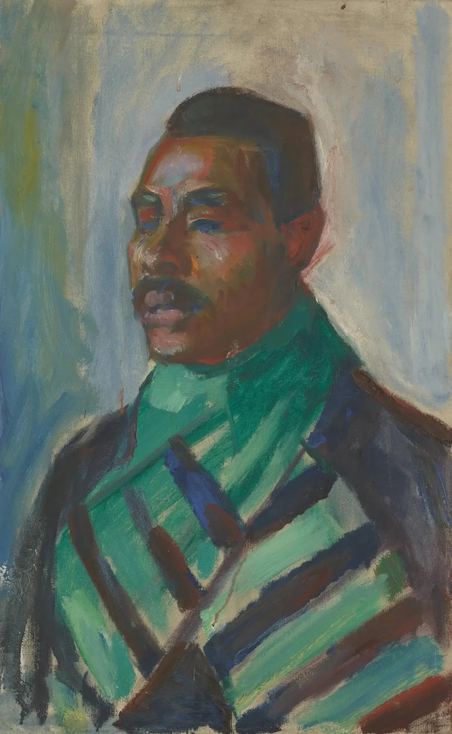 Africano con sciarpa verde - Edvard Munch