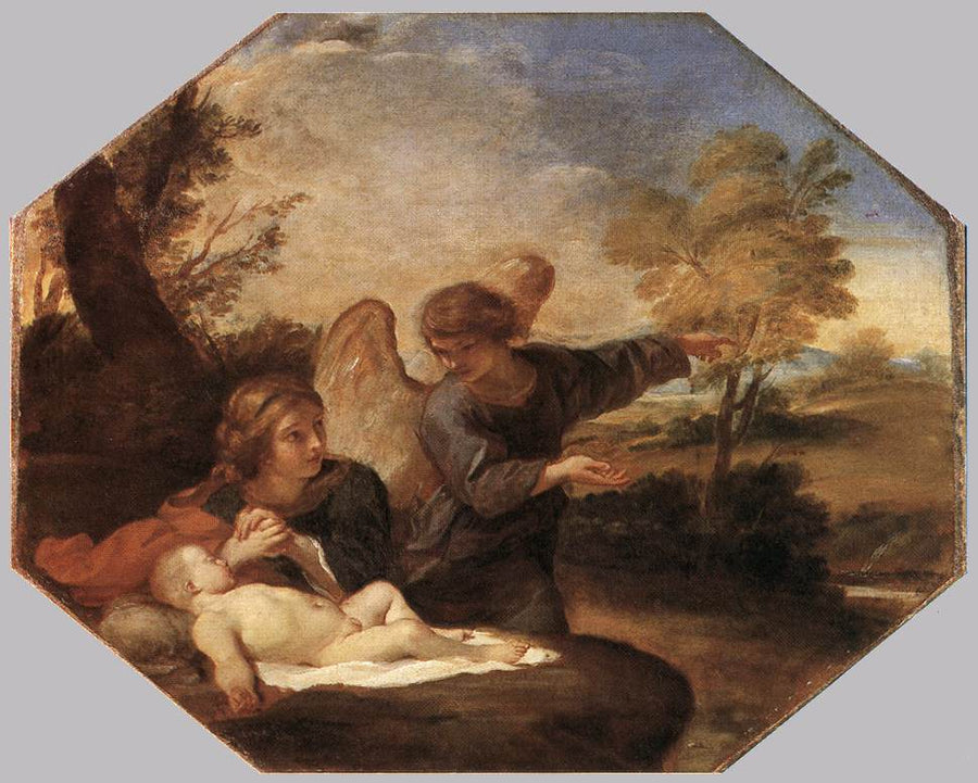 Agar e Ismaël nel deserto - Andrea Sacchi