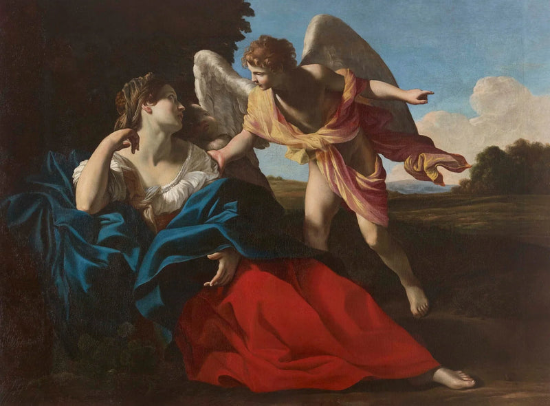 Agar secourue par l'angelo nel deserto - Giovanni Lanfranco