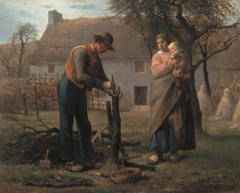 Agricoltore che inserisce un innesto su un albero - Jean-François Millet
