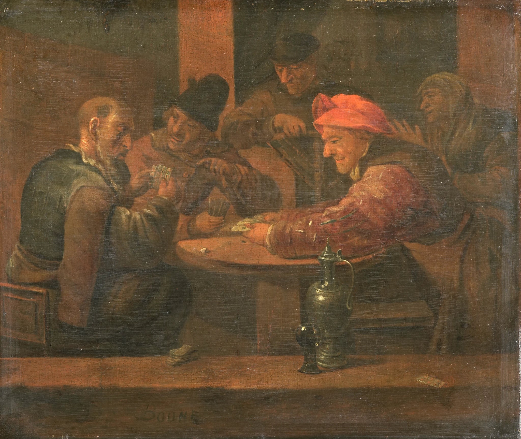 Des agriculteurs qui jouent aux cartes. - Daniël Boone