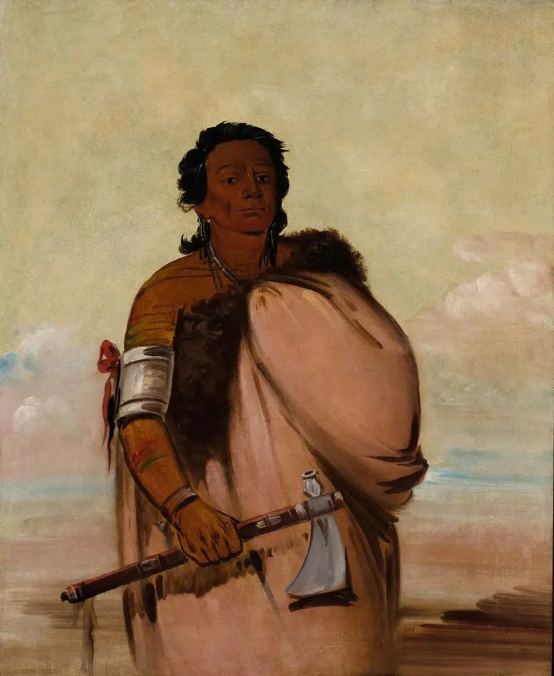Ah'-sho-cole, Rotten Foot, un guerriero rinomato - George Catlin