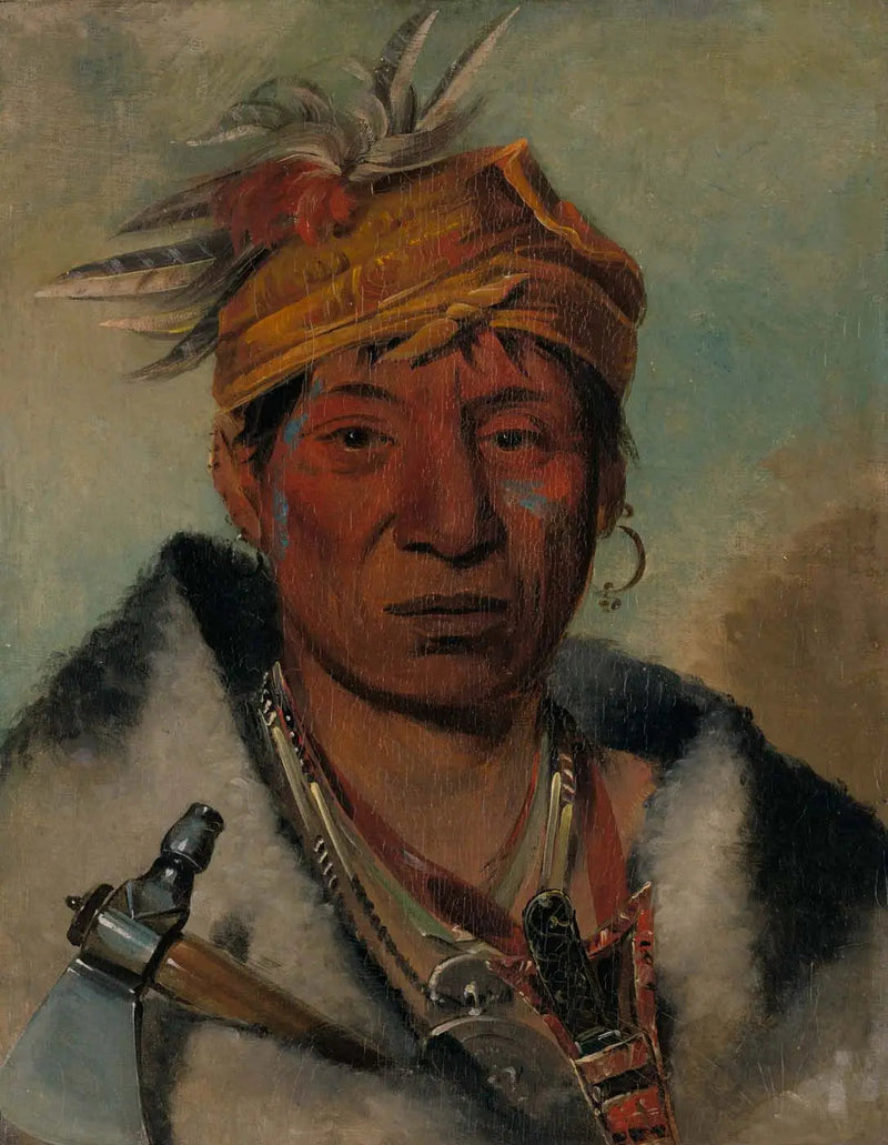 Ah-yaw-ne-tak-oár-ron, un guerriero - George Catlin