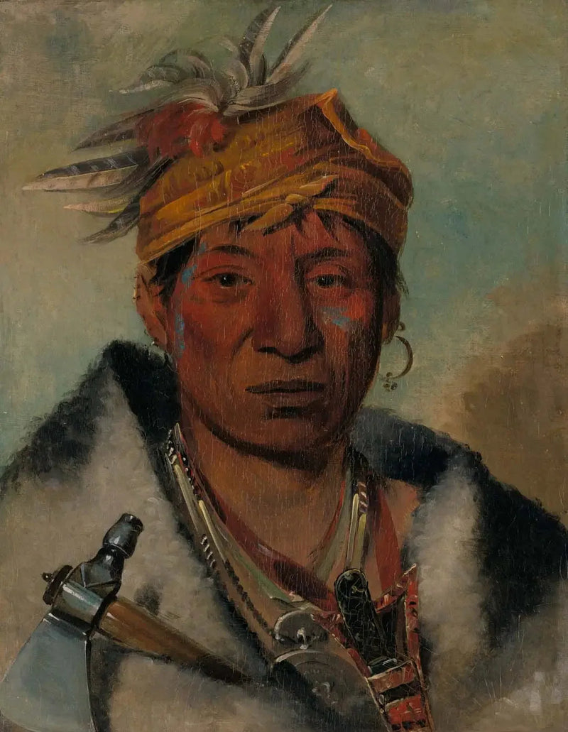 Ah-yaw-ne-tak-oár-ron, un guerriero - George Catlin
