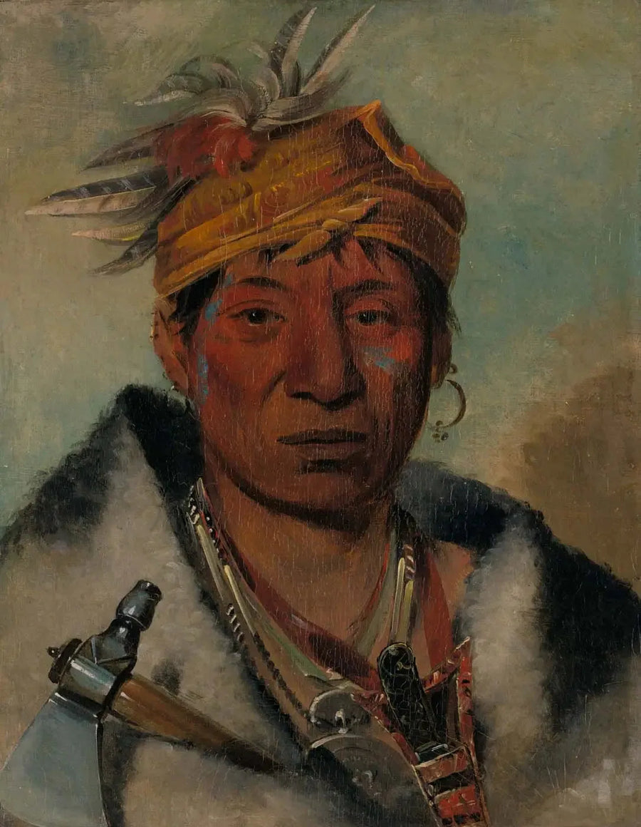 Ah-yaw-ne-tak-oár-ron, un guerriero - George Catlin
