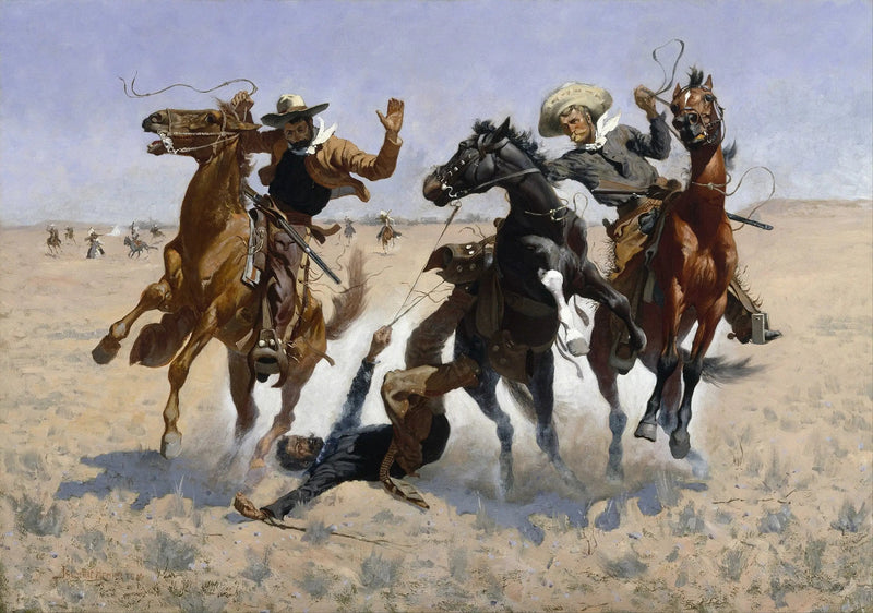 Aiutare un compagno - Frederic Remington