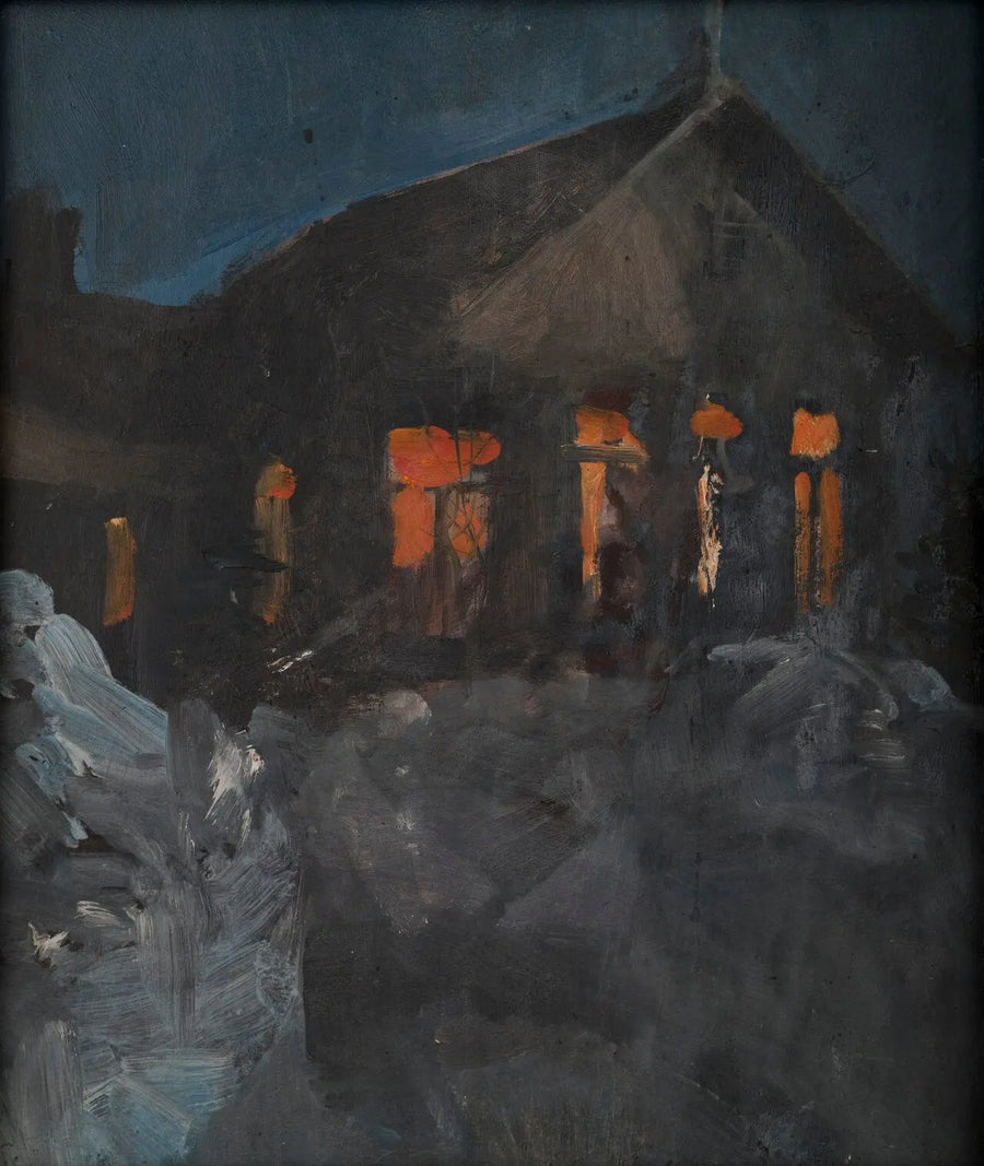 Paysage nocturne à Malmi, peinture d’Akseli Gallen-Kallela