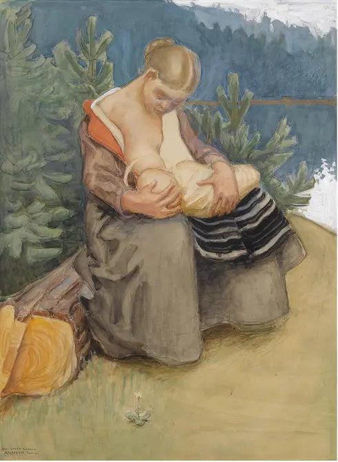 Mère et enfant, peinture d’Akseli Gallen-Kallela