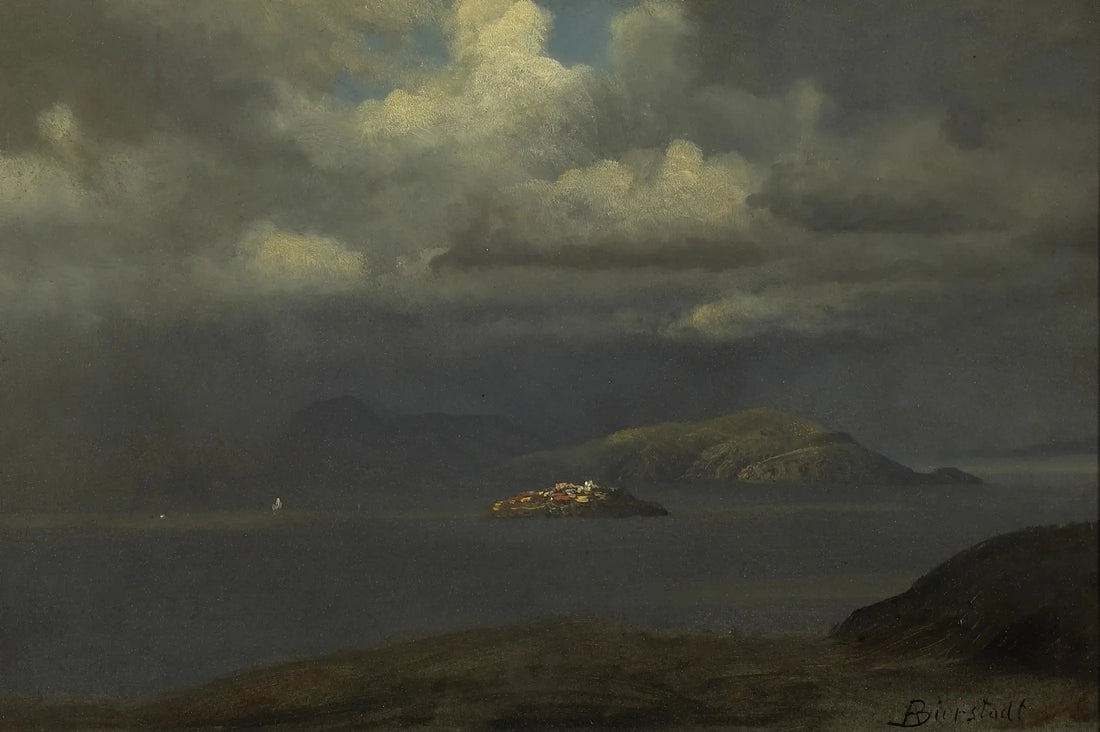 Alcatraz, baia di San Francisco - Albert Bierstadt