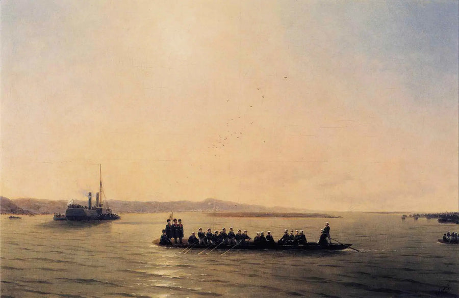 Alessandro II che attraversa il Danubio - Ivan Aïvazovski