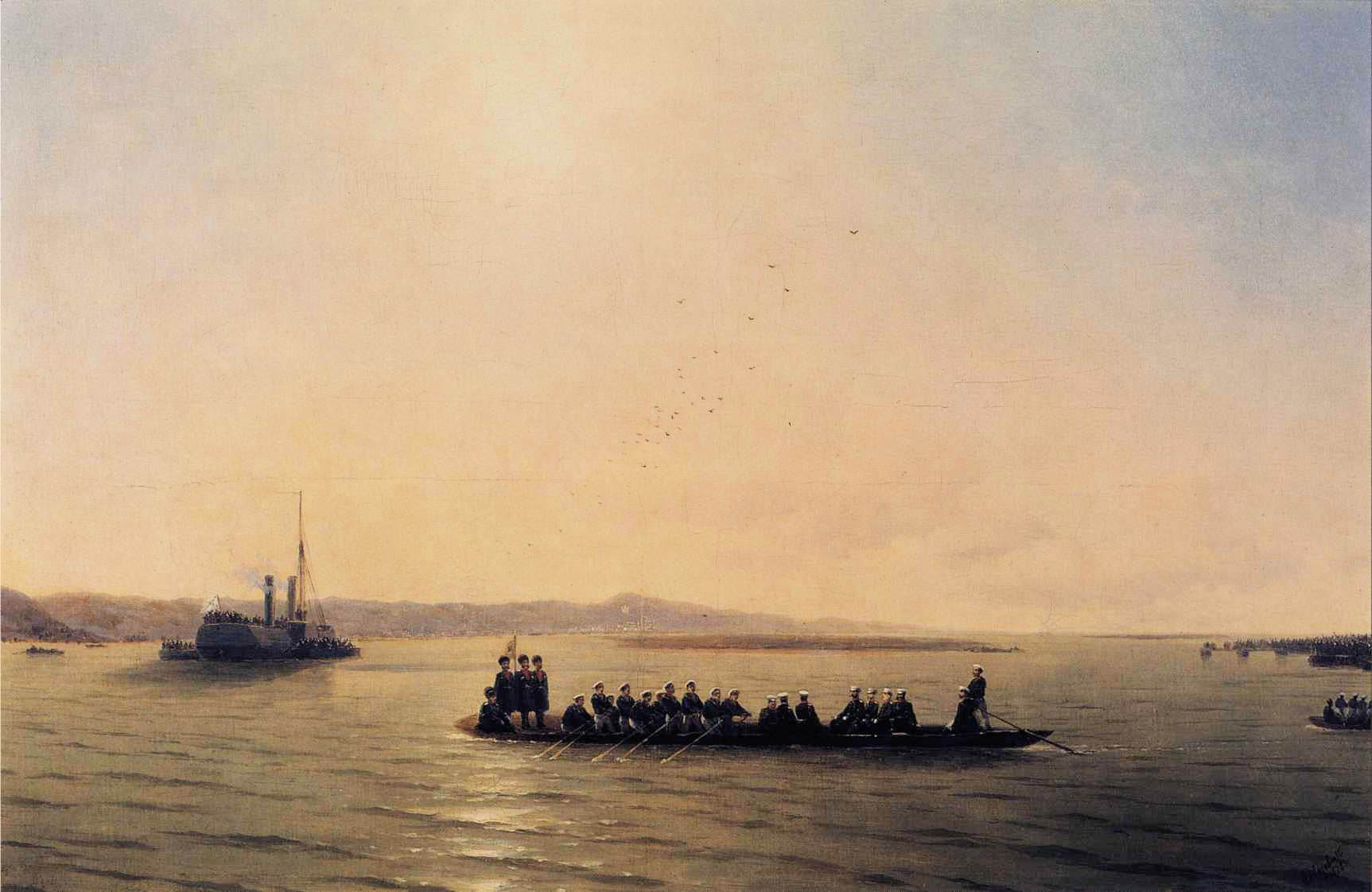 Alexandre II traversant le Danube - Ivan Aïvazovski - Alpha Reproduction