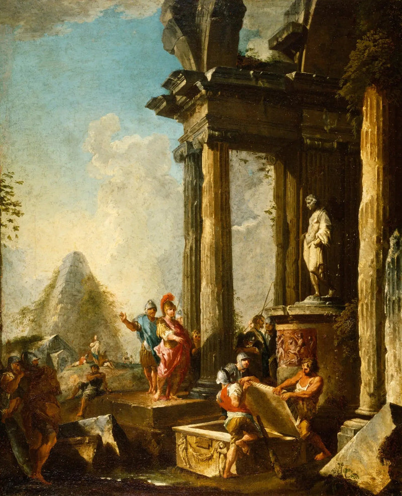 Alessandro Magno alla tomba di Achille - Giovanni Paolo Panini