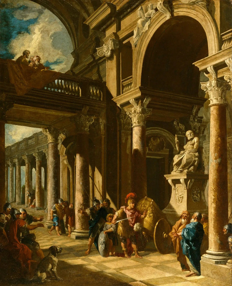 Alessandro Magno che taglia il nodo gordiano - Giovanni Paolo Panini
