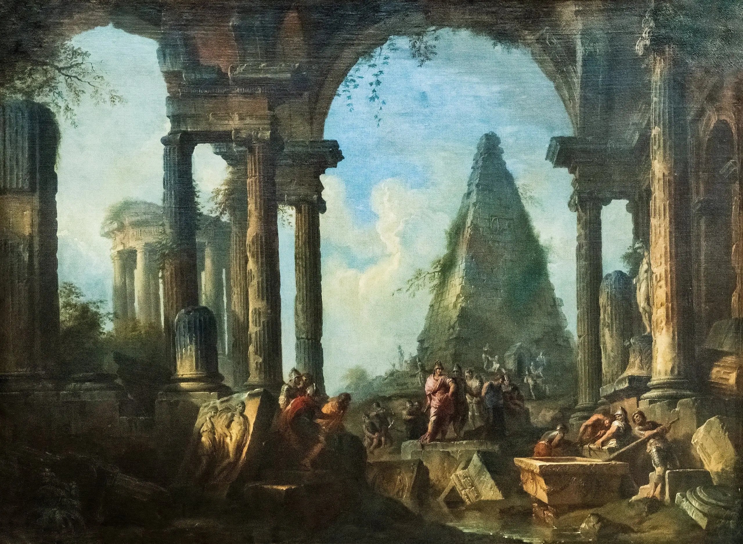 Alexandre le grand devant le tombeau d’Achille - Giovanni Paolo Panini - Alpha Reproduction