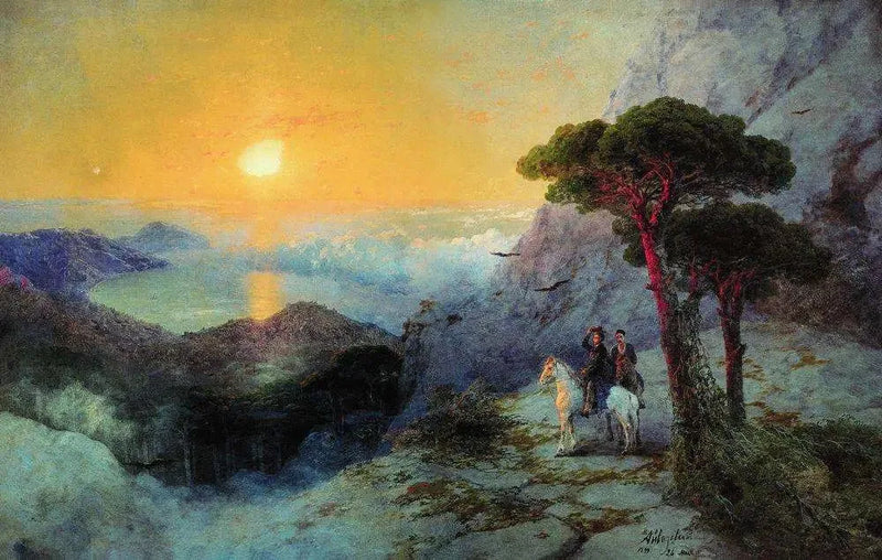 Alexandre Pouchkine al sommet di Ai-Petri all'alba - Ivan Aïvazovski