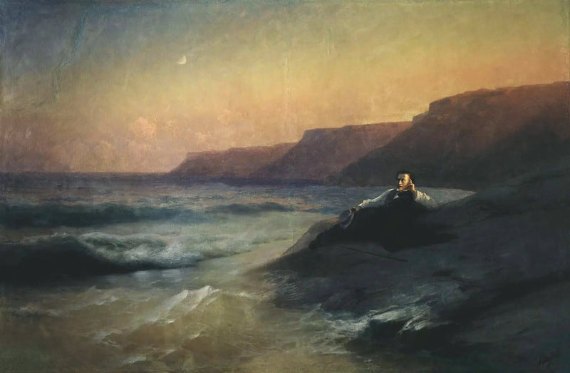Alexandre Pouchkine sulla costa del Mar Nero - Ivan Aïvazovski