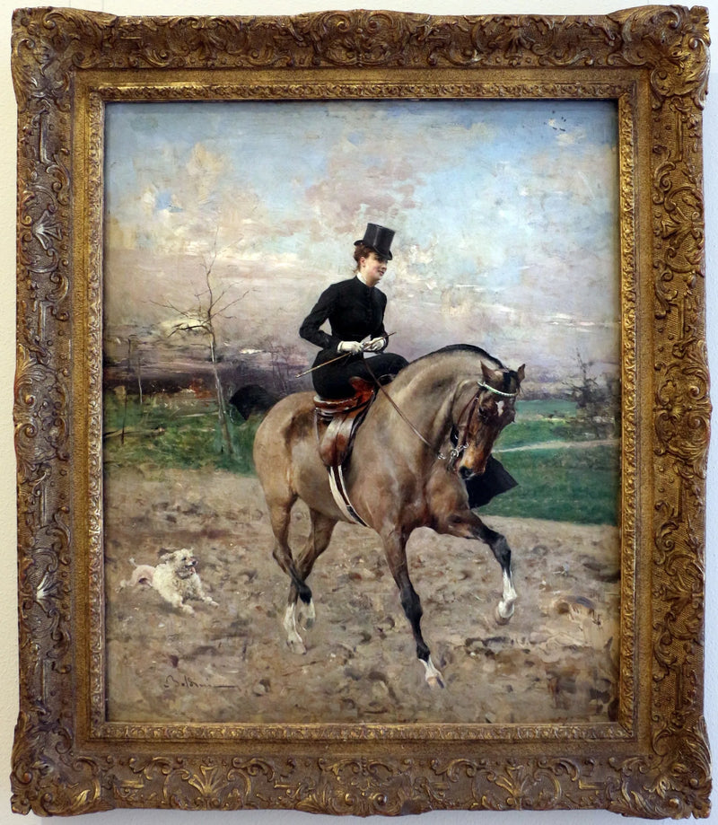 Alice Regnault a cavallo - Giovanni Boldini