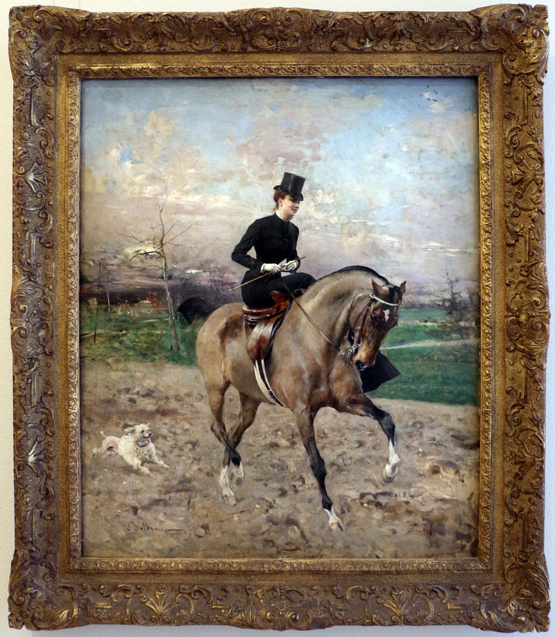 Alice Regnault a cavallo - Giovanni Boldini