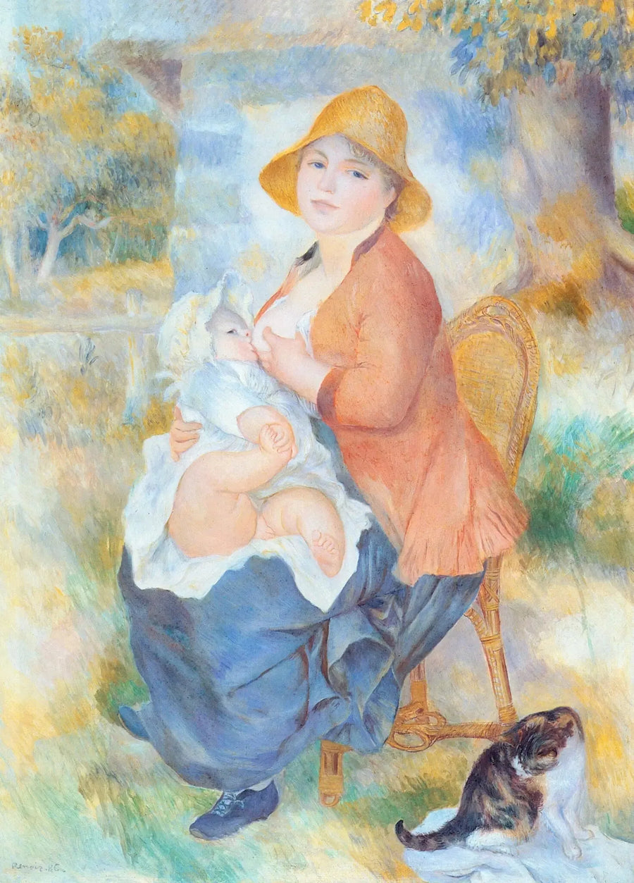 Aline Renoir che allatta suo figlio Pierre - Pierre-Auguste Renoir