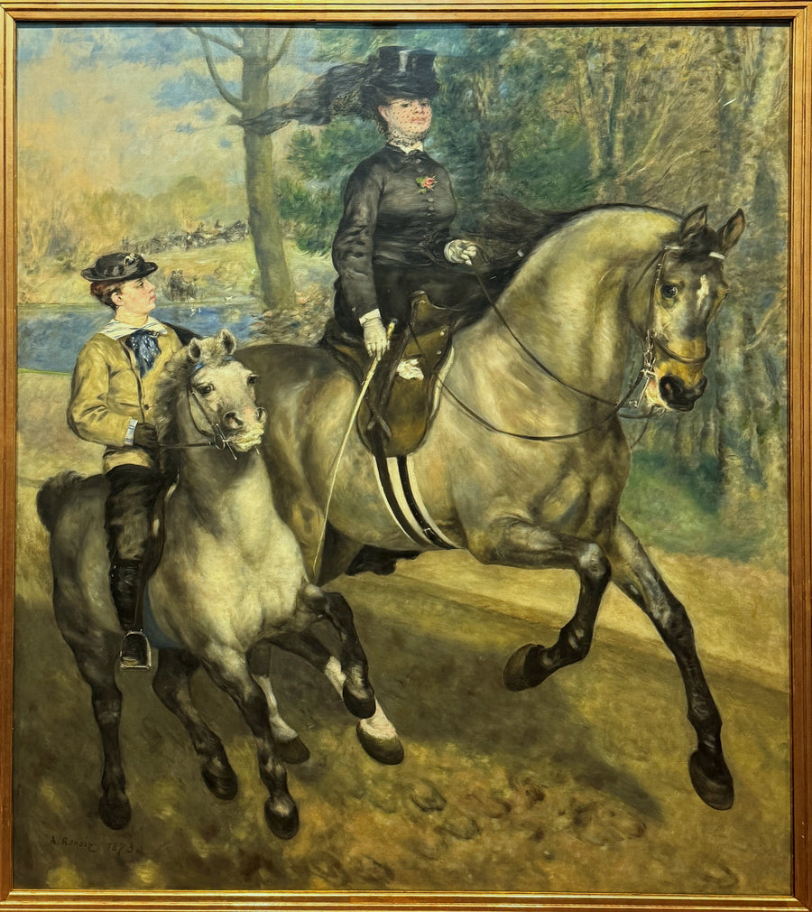 Allée cavalière au bois de Boulogne de Renoir, 1873, Hamburger Kunsthalle HK-1567 – reproduction peinture à l’huile sur toile