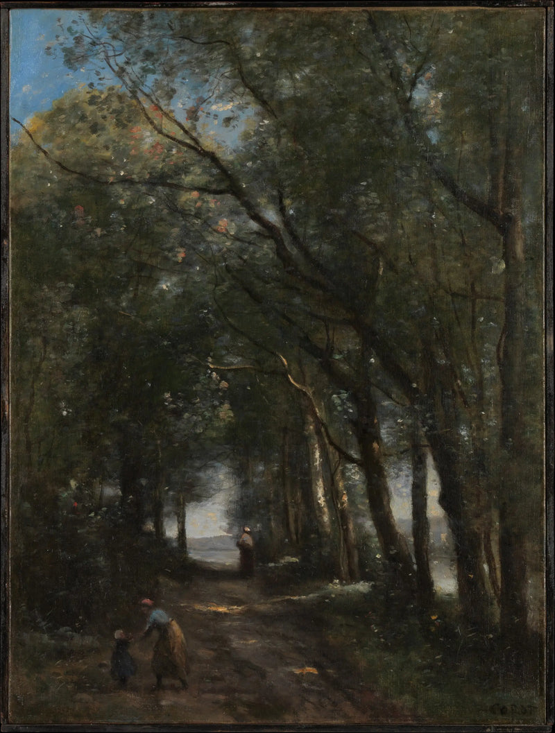 Viale sotto gli alberi - Jean-Baptiste Camille Corot