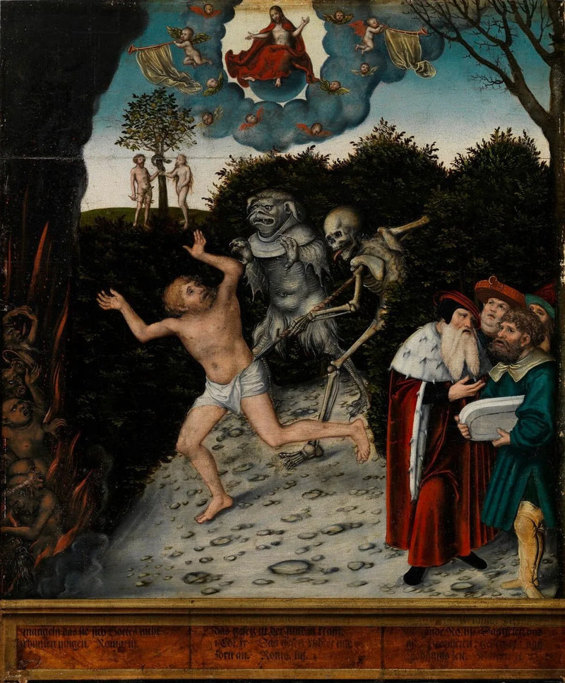 Allegoria della Legge e della Misericordia: La Caduta dell'uomo - Lucas Cranach il Vecchio