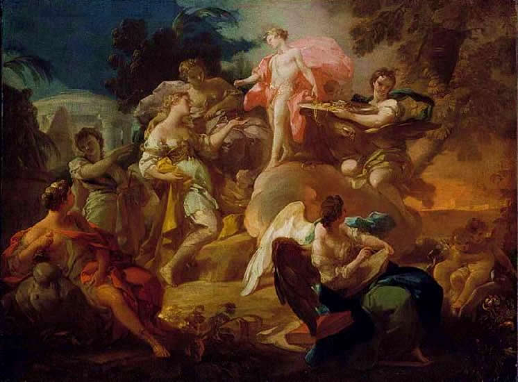 Allegoria delle Arti con Apollo e le Grazie - Corrado Giaquinto