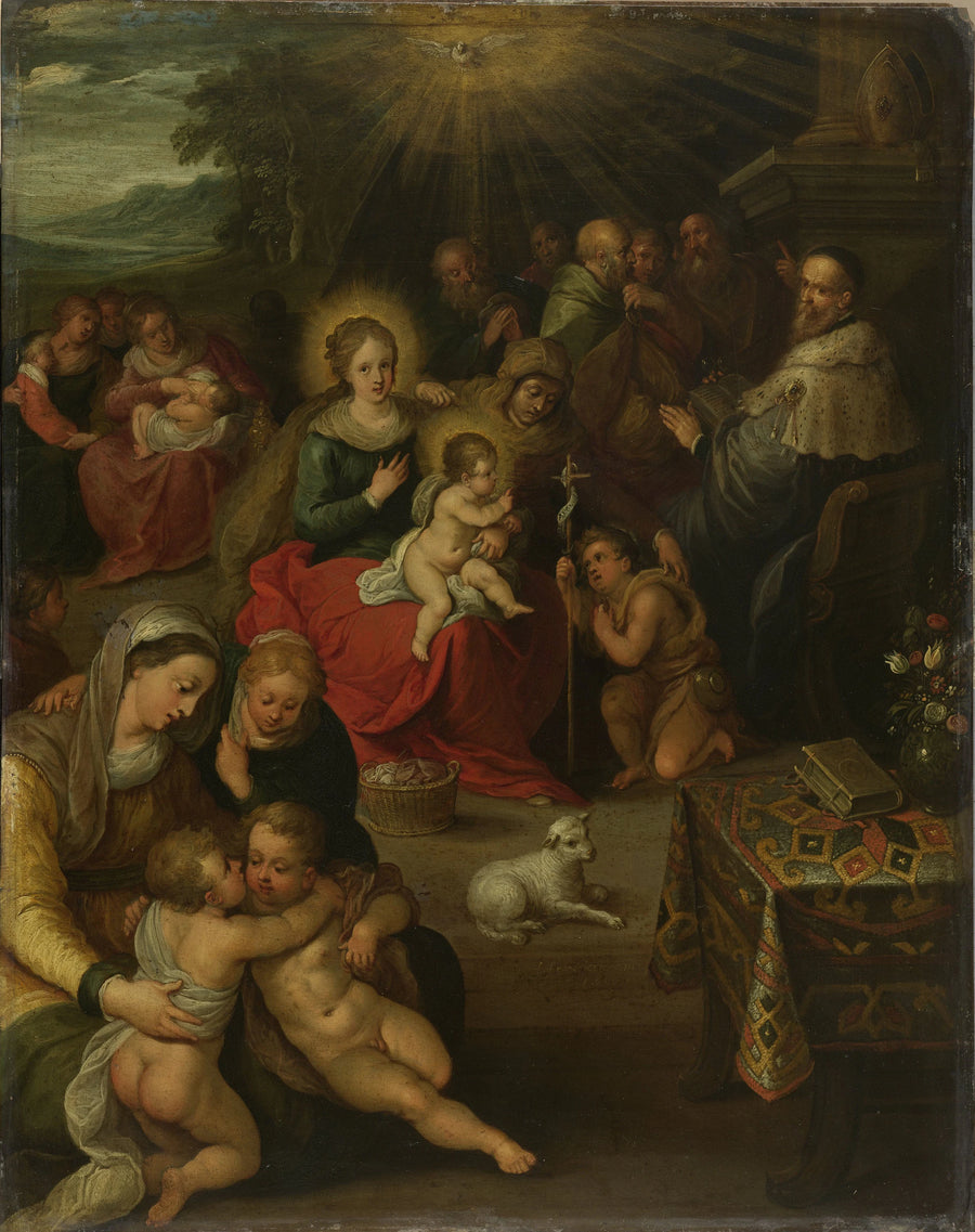 Allégorie de l'Enfant Jésus comme agneau de Dieu - Frans II Francken