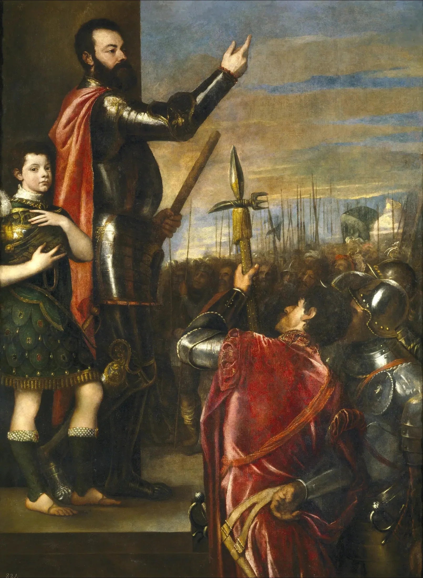 Allocution d'Alphonse d'Avalos - Titian image 1 reproduction de peinture à l’huile