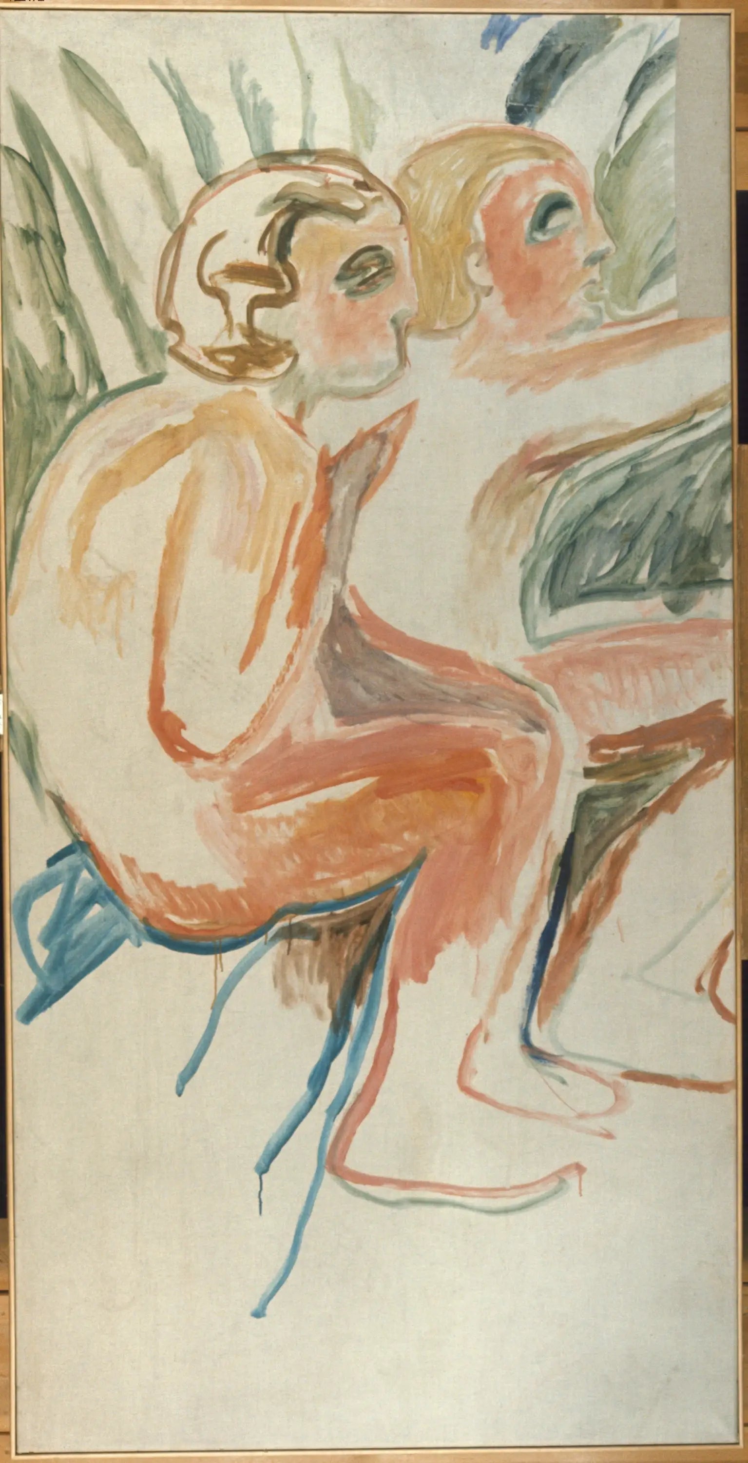 Reproduction du tableau « Alma Mater : deux enfants s'asseyant - Edvard Munch » par Alpha Reproduction en peinture à l’huile