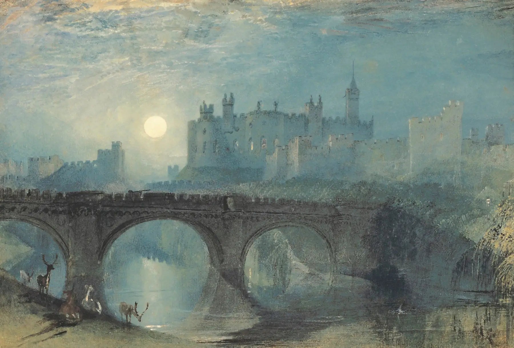 Reproduction du tableau « Alnwick Castle - J. M. W. Turner » par Alpha Reproduction en peinture à l’huile