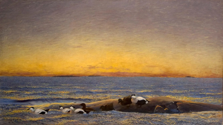 Atmosfera mattutina in riva al mare - Bruno Liljefors