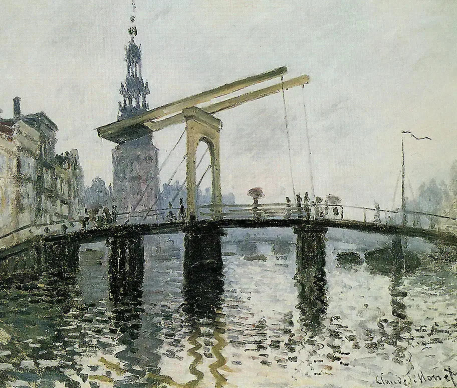 Amsterdam, Le Pont - Claude Monet image 1 tableau peint à l’huile sur toile