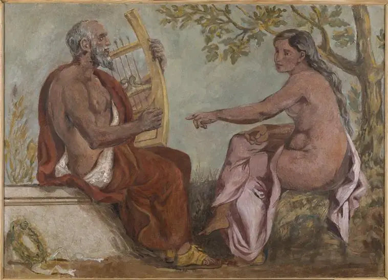 Anacreonte e una giovane ragazza - Eugène Delacroix