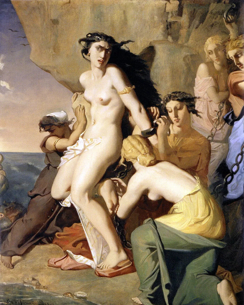Andromeda attaccata alla roccia dalle Nereidi - Théodore Chassériau