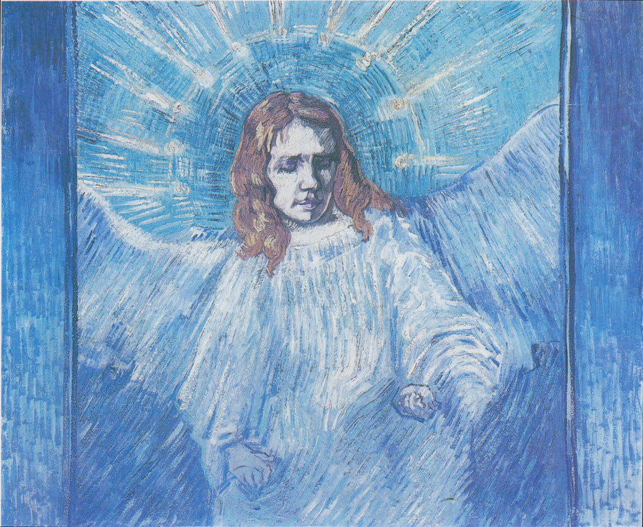 Mezza figura d'angelo (da Rembrandt) - Vincent van Gogh