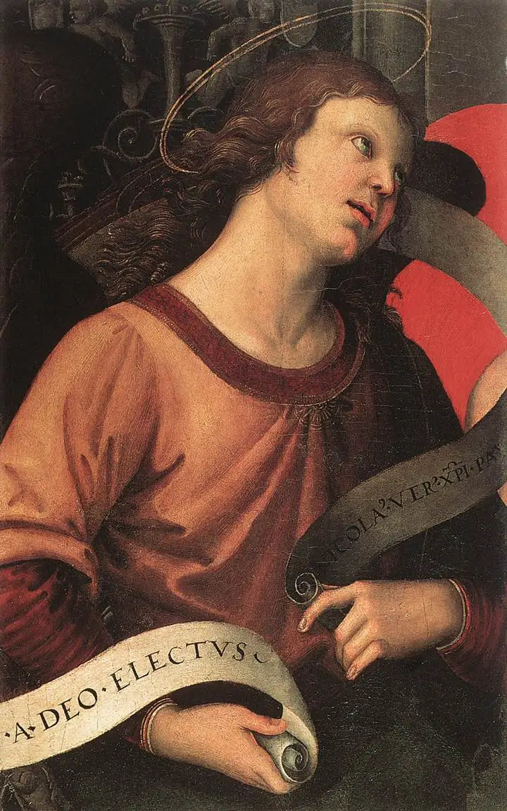 Angelo con un rotolo - Raffaello Sanzio