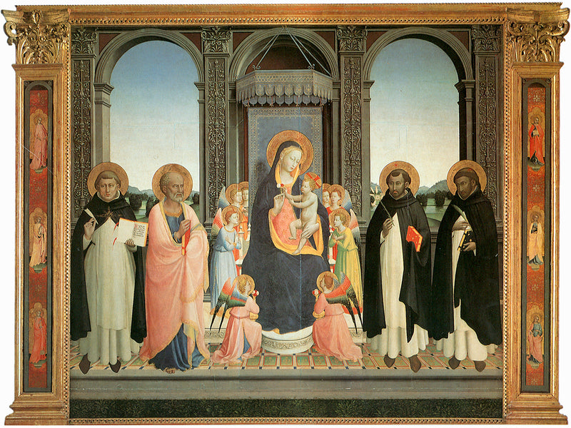 La Vierge à l’Enfant avec les anges et les saints, retable de Fiesole - Fra Angelico