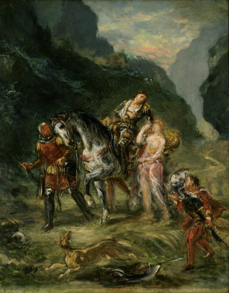 Angelica e il ferito Medoro - Eugène Delacroix