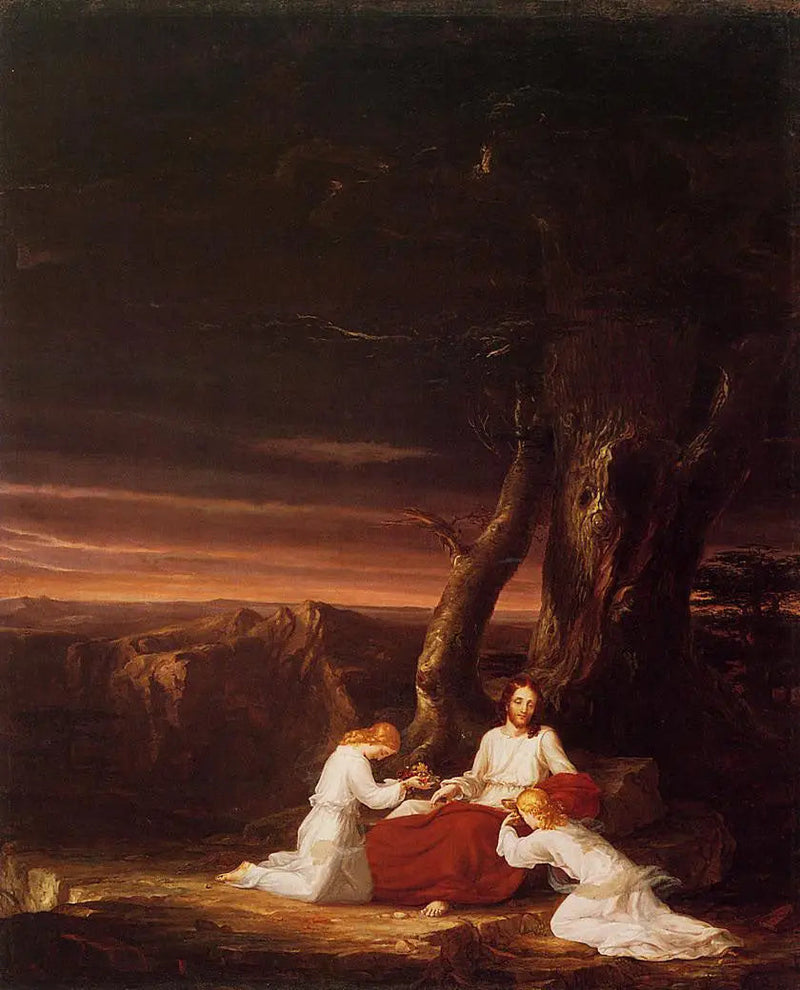 Angeli che si dedicano a Cristo nella natura - Thomas Cole