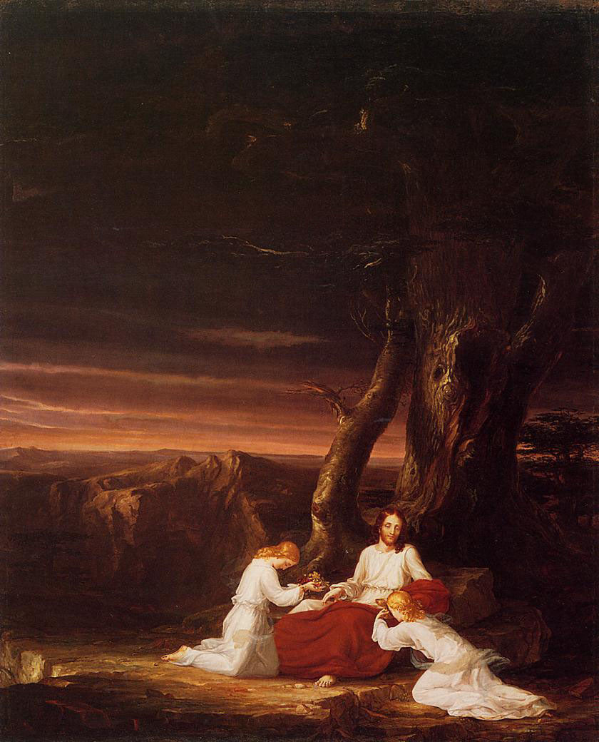 Anges se dévouant au Christ dans la nature - Thomas Cole - Alpha Reproduction