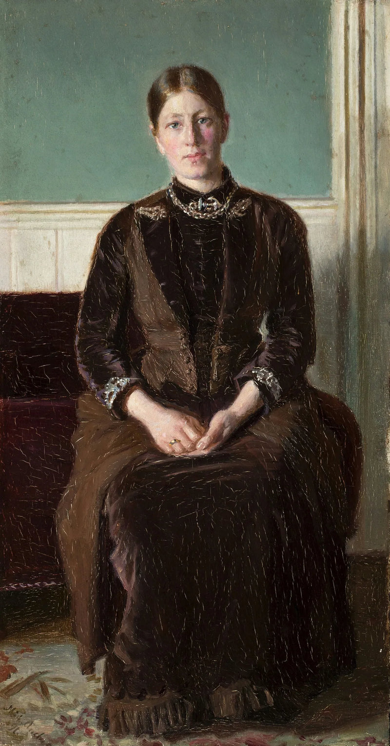 Anna Ancher seduta nella sala nord. -Michael Peter Ancher