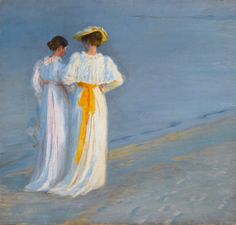 Anna Ancher e Marie Krøyer sulla spiaggia di Skagen - Peder Severin Krøyer