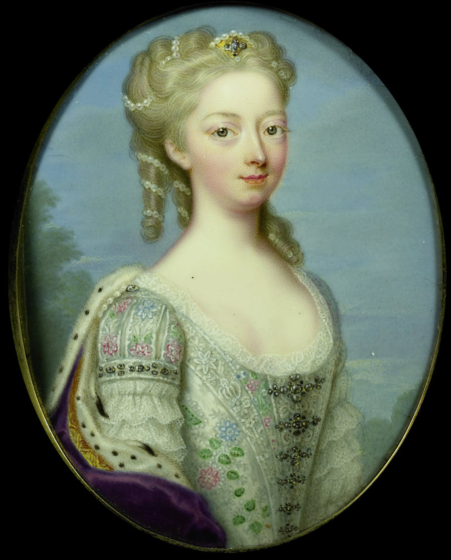 Anna, princesse de Hanovre (1709-1759), épouse de Guillaume IV, prince d'Orange-Nassau - Christian Friedrich Zincke