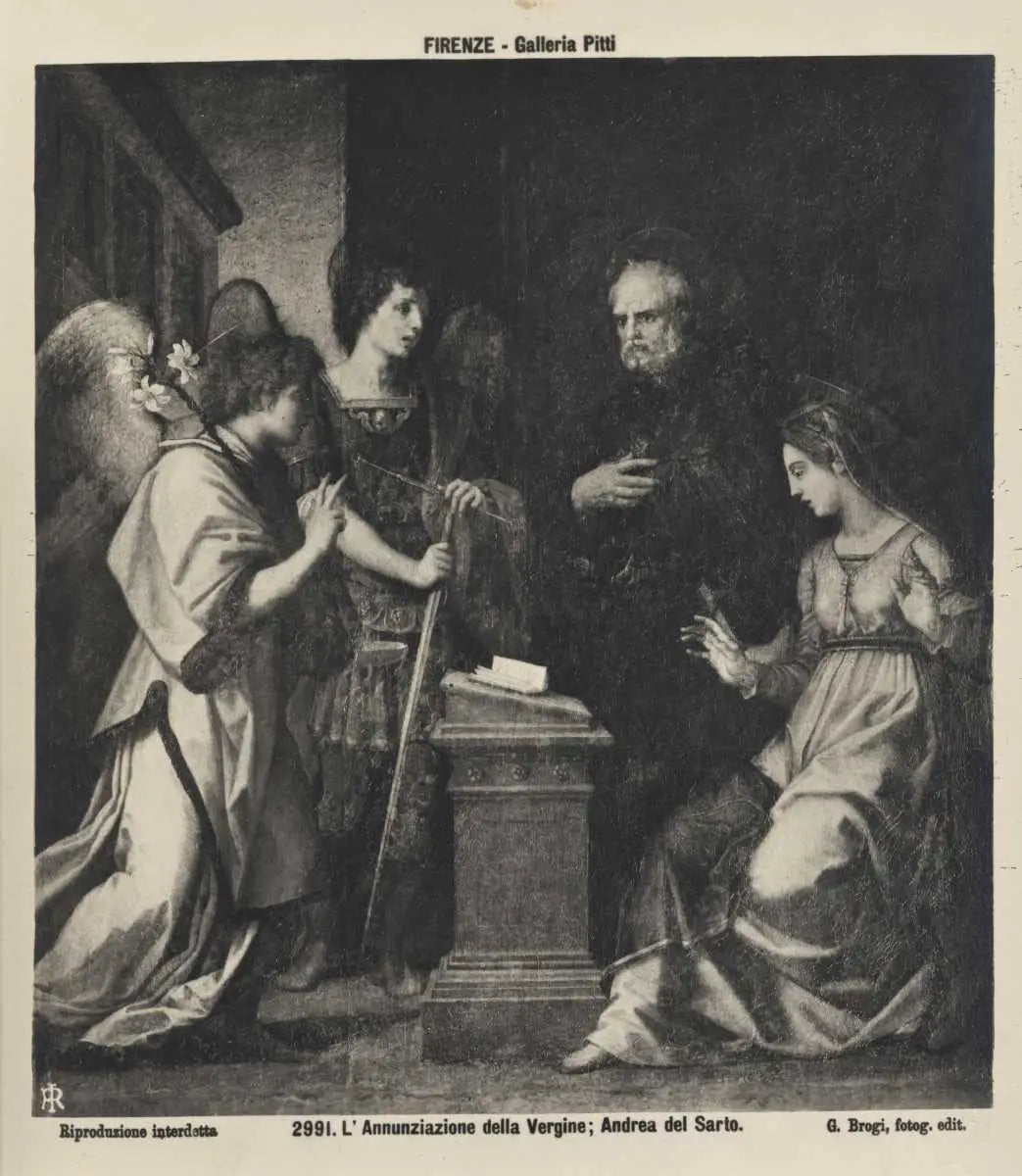 Annonciation avec les saints Michel Archange et Godenzo - Andrea del Sarto image 1 reproduction d’œuvre d’art à l’huile